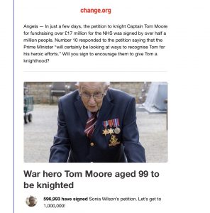Get Captain Tom Moore Knighted